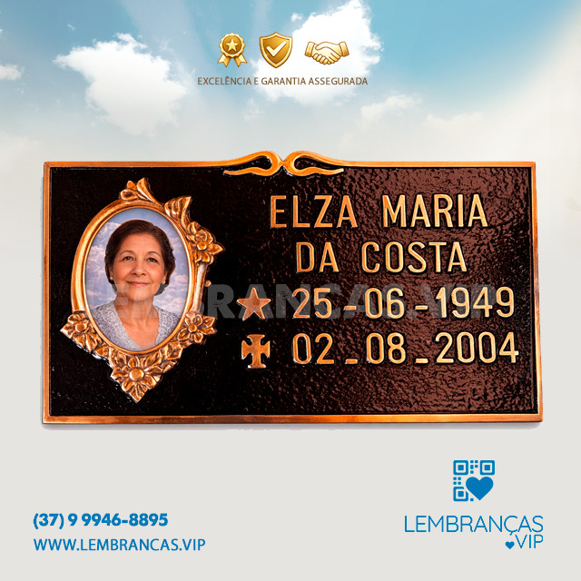 Placa Bigode 30x15 com foto porcelana